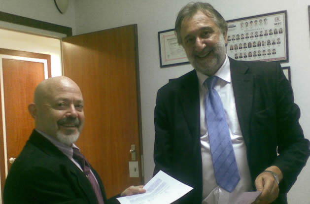 Manuel Rodríguez con el Dr. Calduch, Vicepresidente de la FEMTCI.
